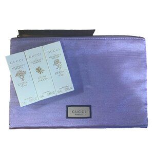 Gucci 4 Piece Set Alchemist's Floral, Heart, Song 1.5ml/ea + Purple Makeup Bag